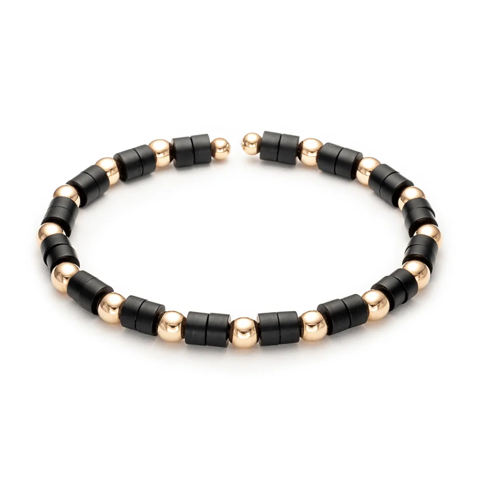 Armband 18kt Goud Titanium Onyx