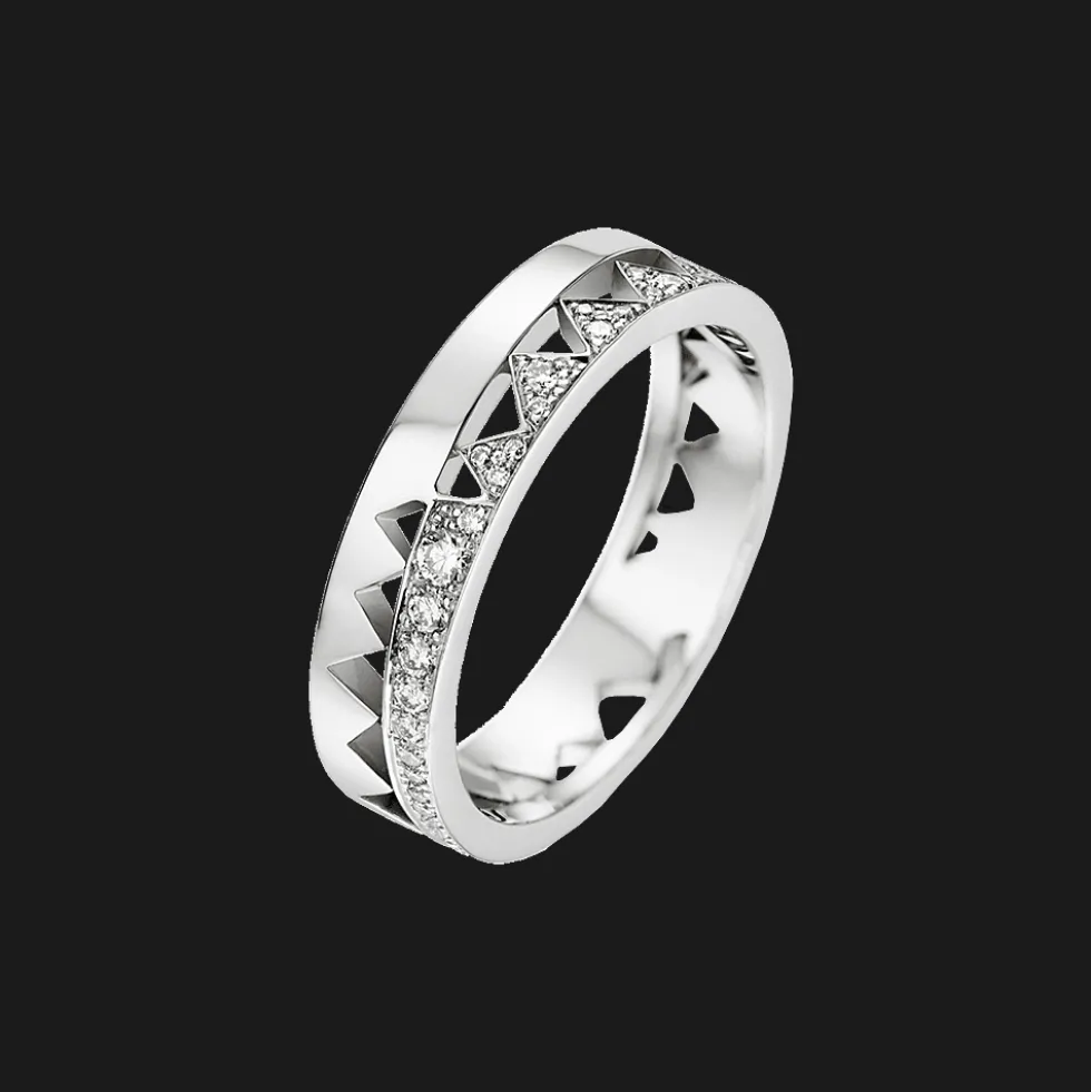 Capture Me Ring Witgoud Semi Pave