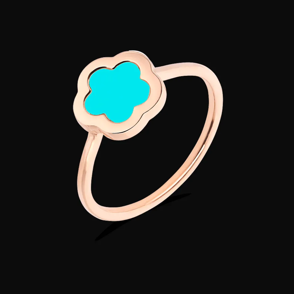 Cesare Pompanon Bague Fiore Di Mamma Turquoise