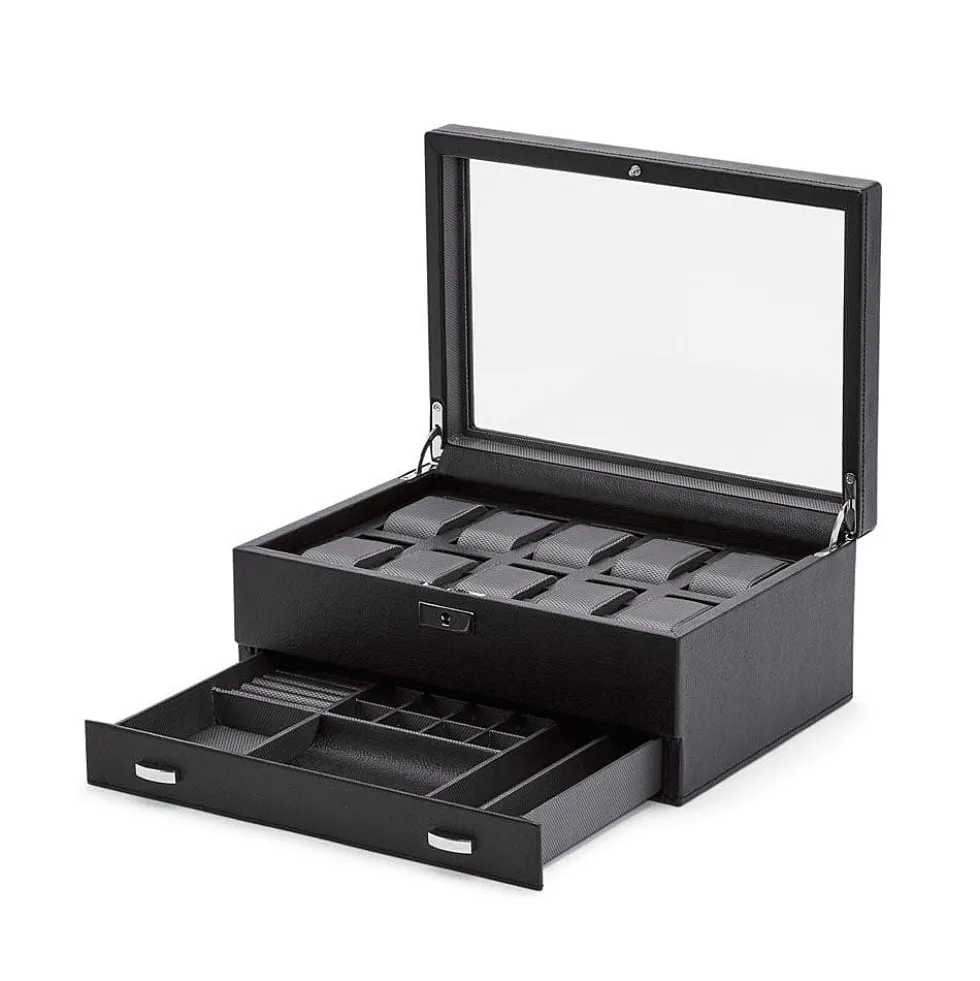 Classic 10 Piece Watch Box With Drawer