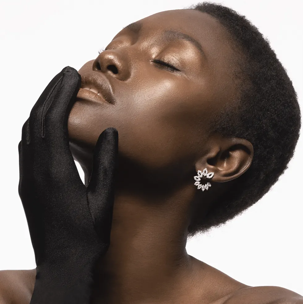Collection Leaves and crossed Earring Gold