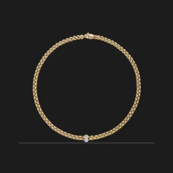 Eka Halsketting 18kt Geel goud Diamant