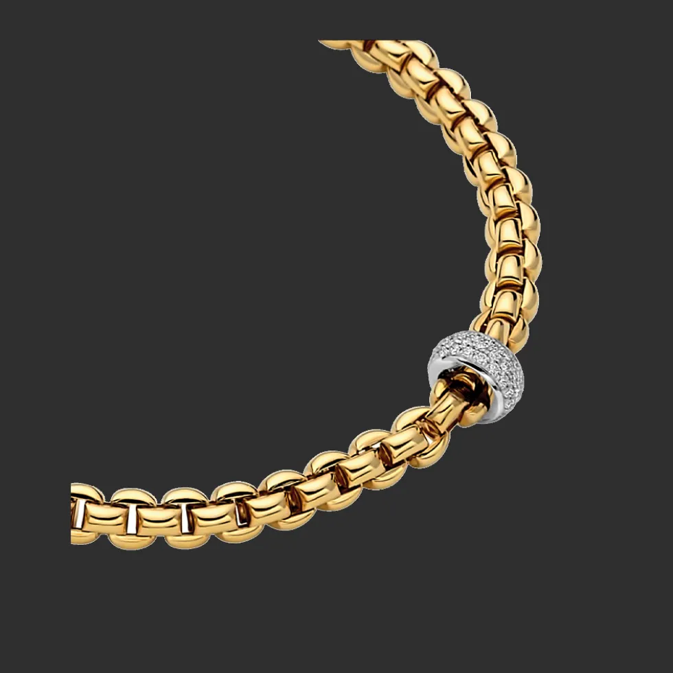 Eka Halsketting 18kt Geel goud Diamant