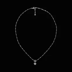 Flora Ketting Witgoud Diamant