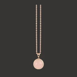Halsketting 18kt Rose goud Chalcedoon Roze