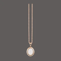 Halsketting 18kt Rose goud Maansteen