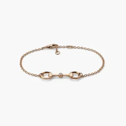 Horsebit Diamond Chain Bracelet