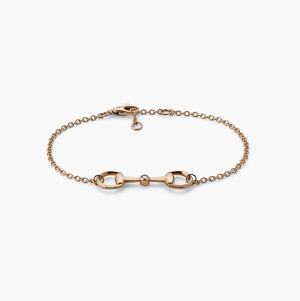 Horsebit Diamond Chain Bracelet