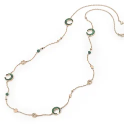 Ketting Roos Goud Malachite