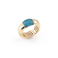 La Piazza Ring Geel Goud Topaz Londen Blue NRF758TLBG