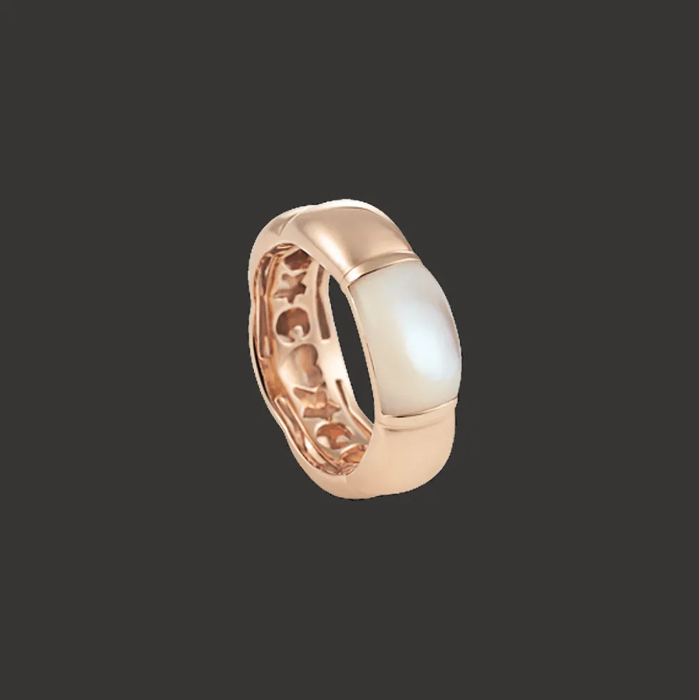 La Piazza Ring Rose goud Mother of Pearl