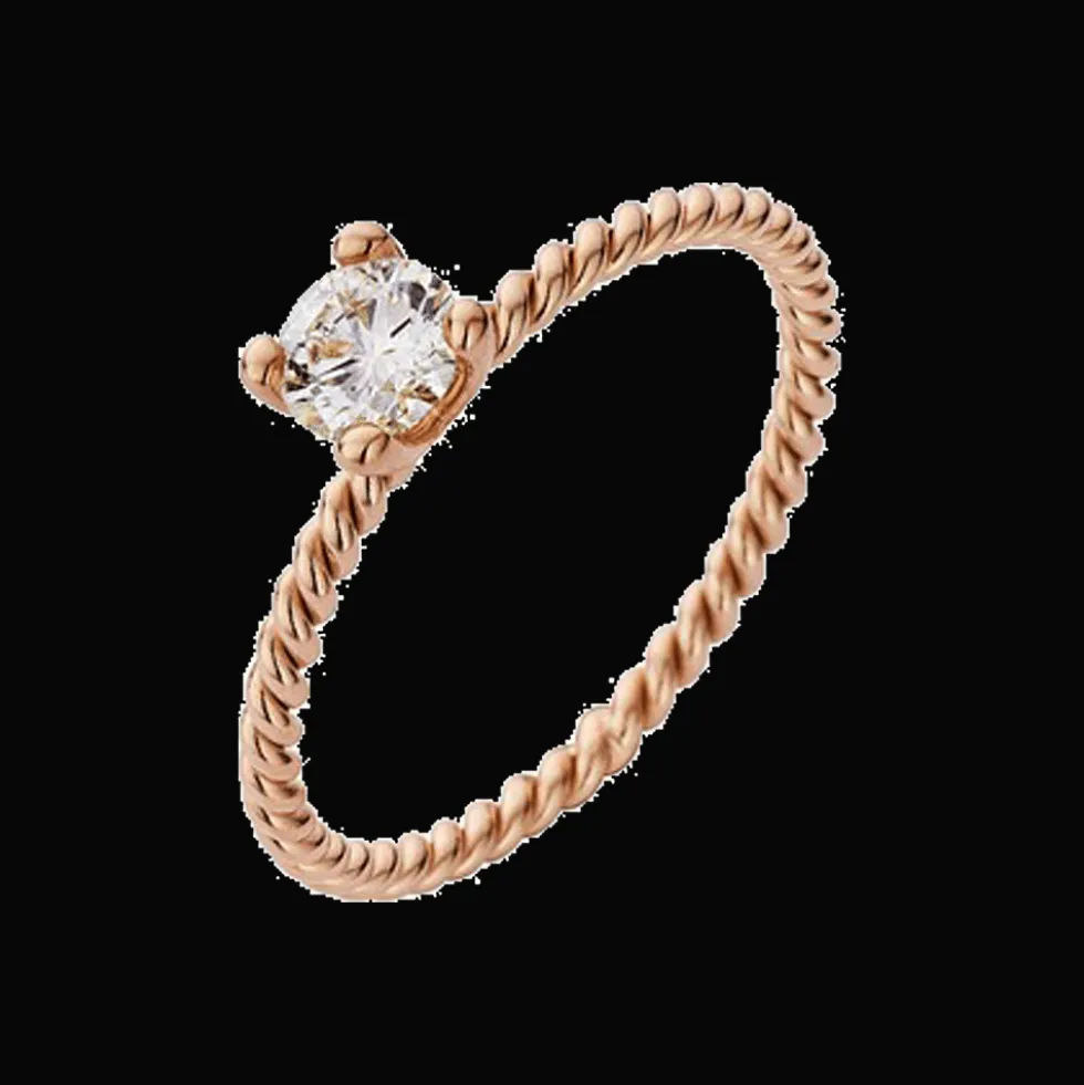 Let's Get Married Ring 18kt Geel goud Diamant AP S 009