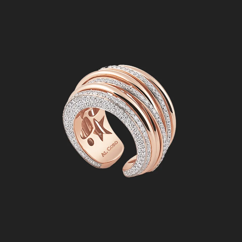 Mezzaluna Ring Bi-color Diamant