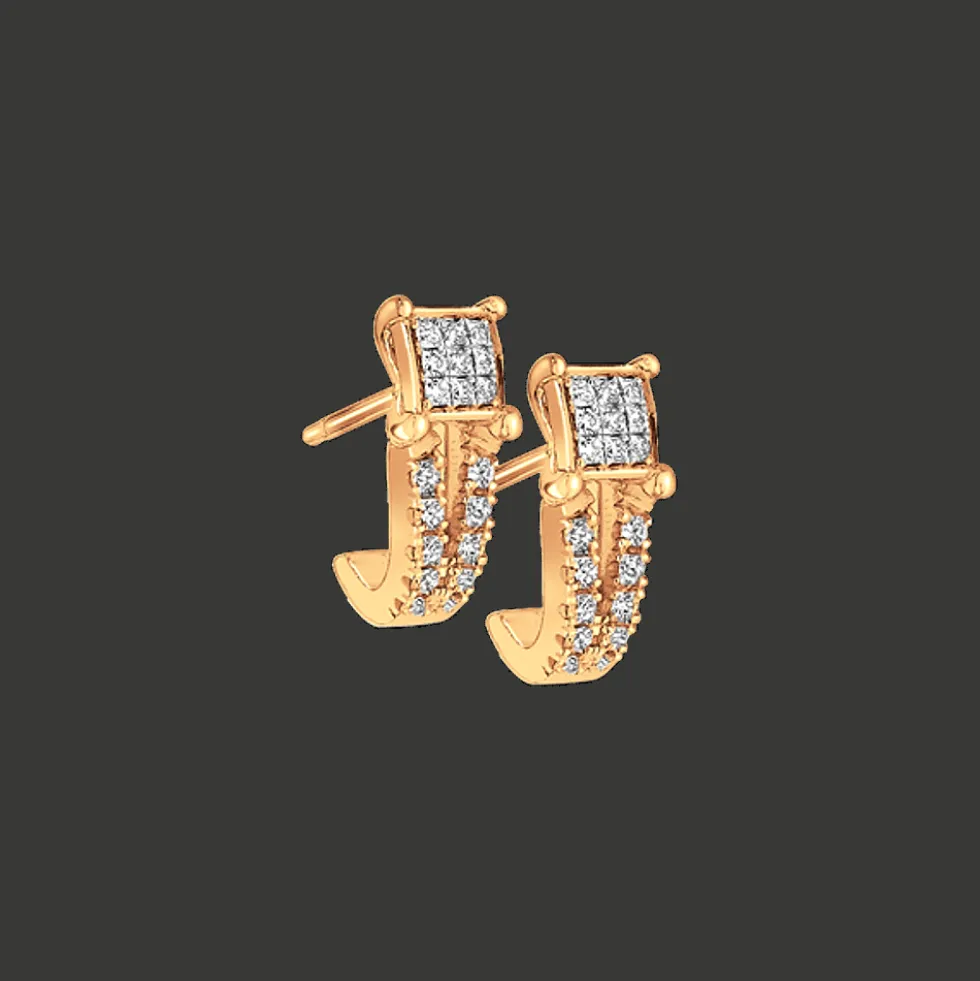 Oorbellen 18kt Witgoud Diamant