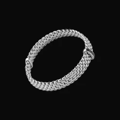 Panorama Armband 18kt Witgoud Zwarte Diamant