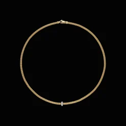 Prima Halsketting 18kt Geel goud Diamant