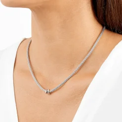 Prima Halsketting 18kt Witgoud Diamant