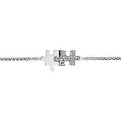 Puzzle Armband wit goud