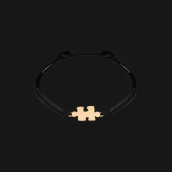 Puzzle Cord Armband Rose goud