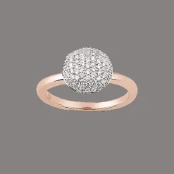 Ring 18kt Rose goud Diamant