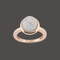 Ring 18kt Rose goud Diamant