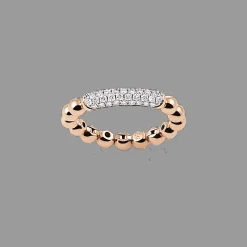 Ring 18kt Rose goud Diamant