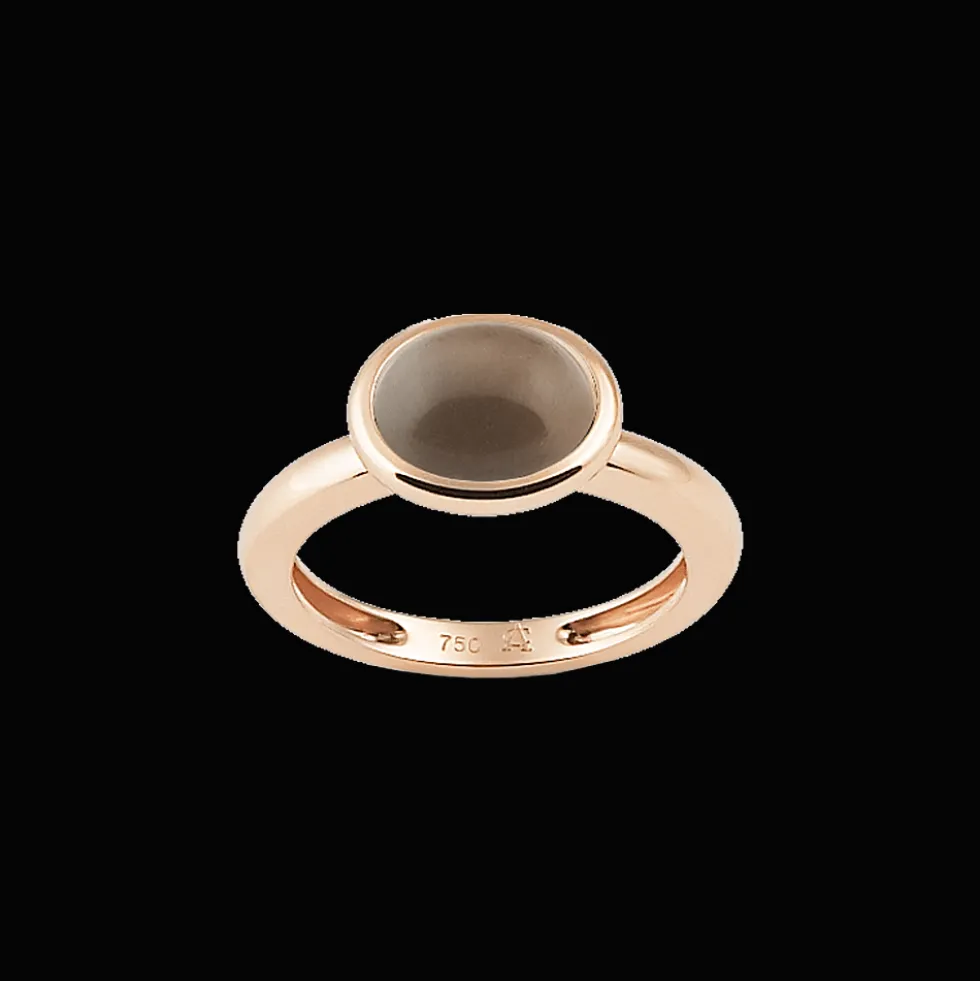 Ring 18kt Rose goud Quarz Smokey