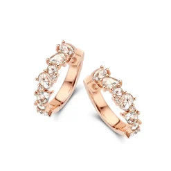Roodgoud Oorringen 18kt Diamant