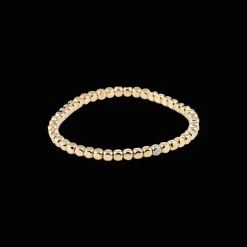 Stretchy Armband Geel goud Diamant