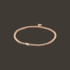 Stretchy Armband Rose goud Diamant