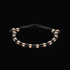 Wolf Armband 18kt Rose goud Onyx Diamant